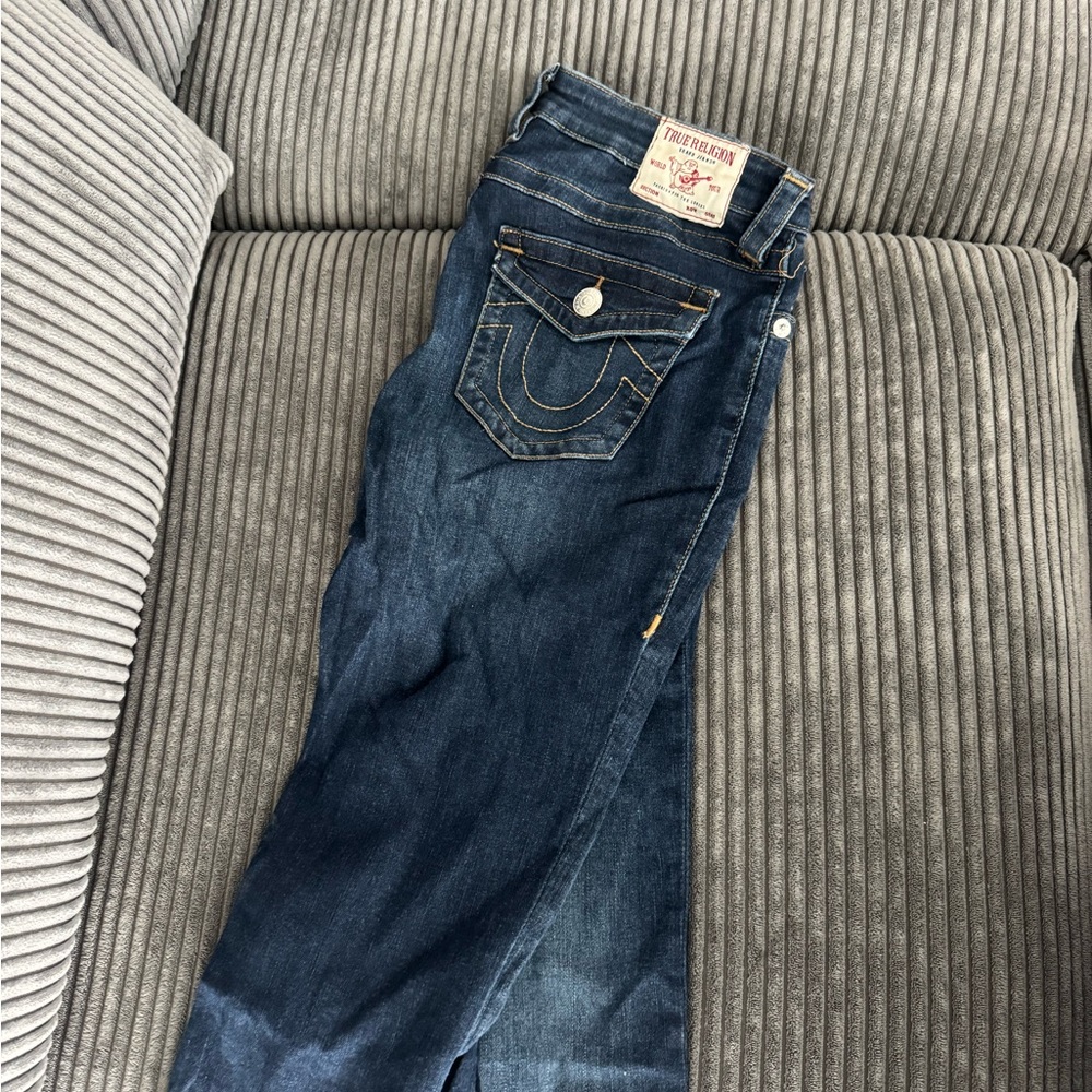 True Religion Women's Deep Blue Boot Cut Jeans